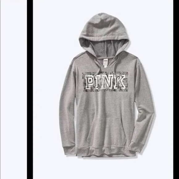 Vs pink classic jogger campus pullover notch neck snake print - Picture 3 of 11